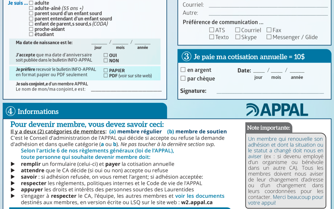 Formulaire Adhésion 2024-2025