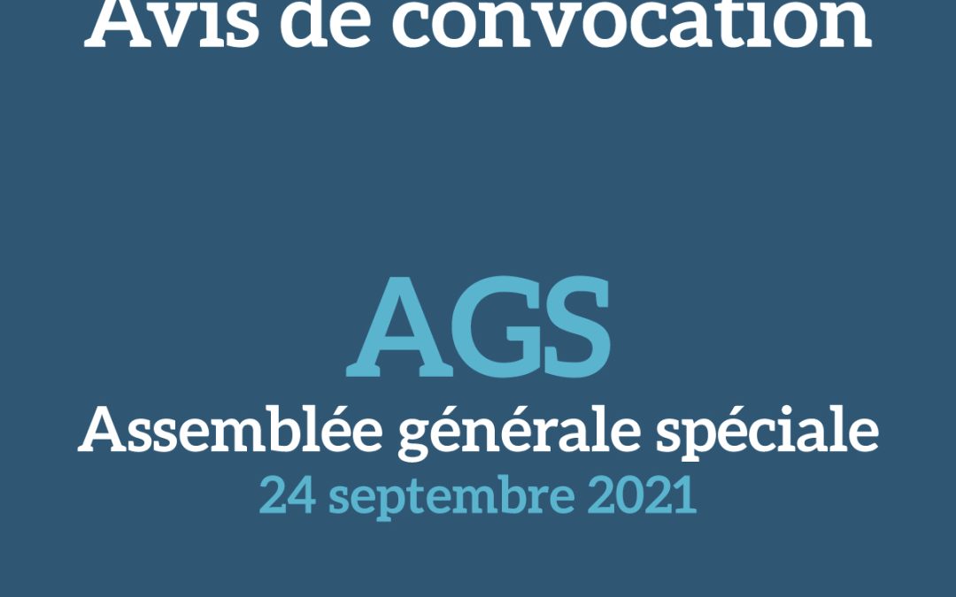 Avis de convocation AGS 2021