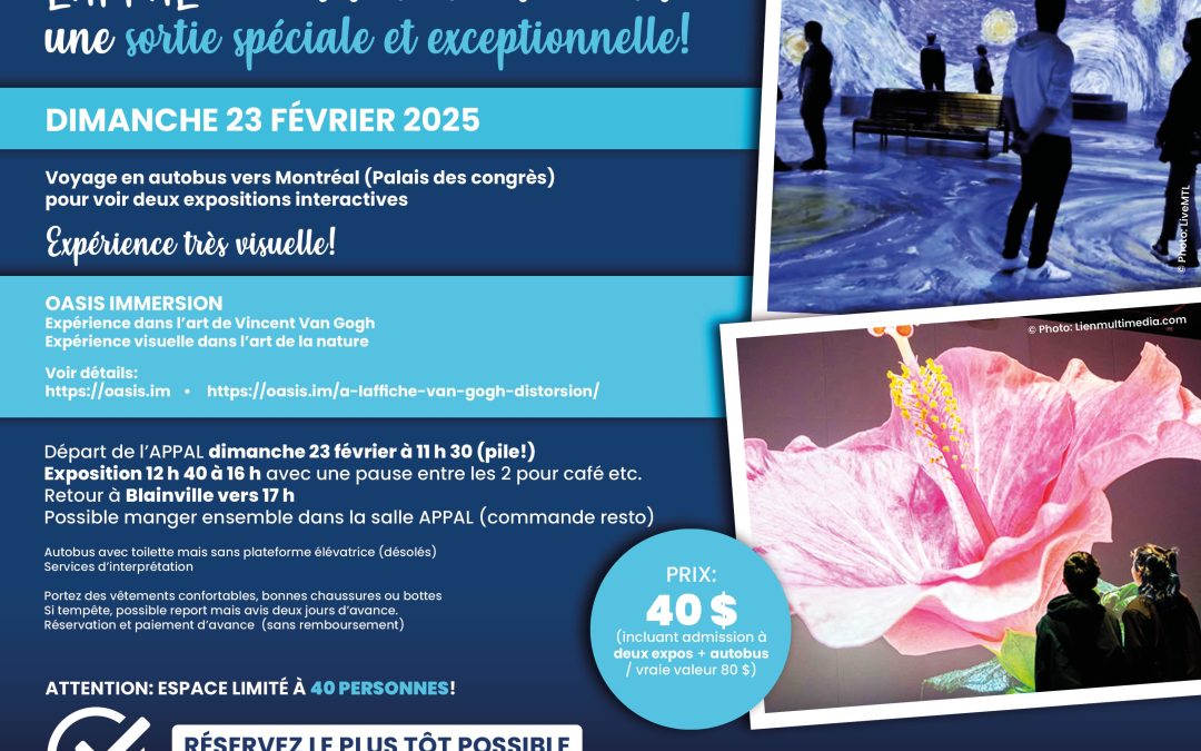 Sortie spéciale et exceptionnelle au Oasis Immersion