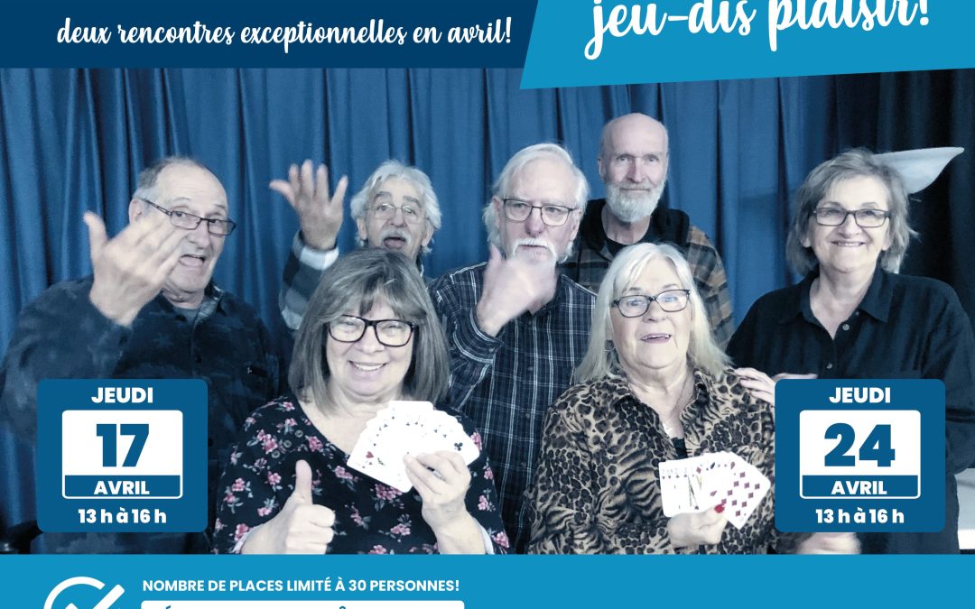 Jeu-dis plaisir – 17 avril