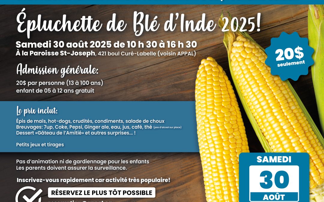 Épluchette – 30 août 2025