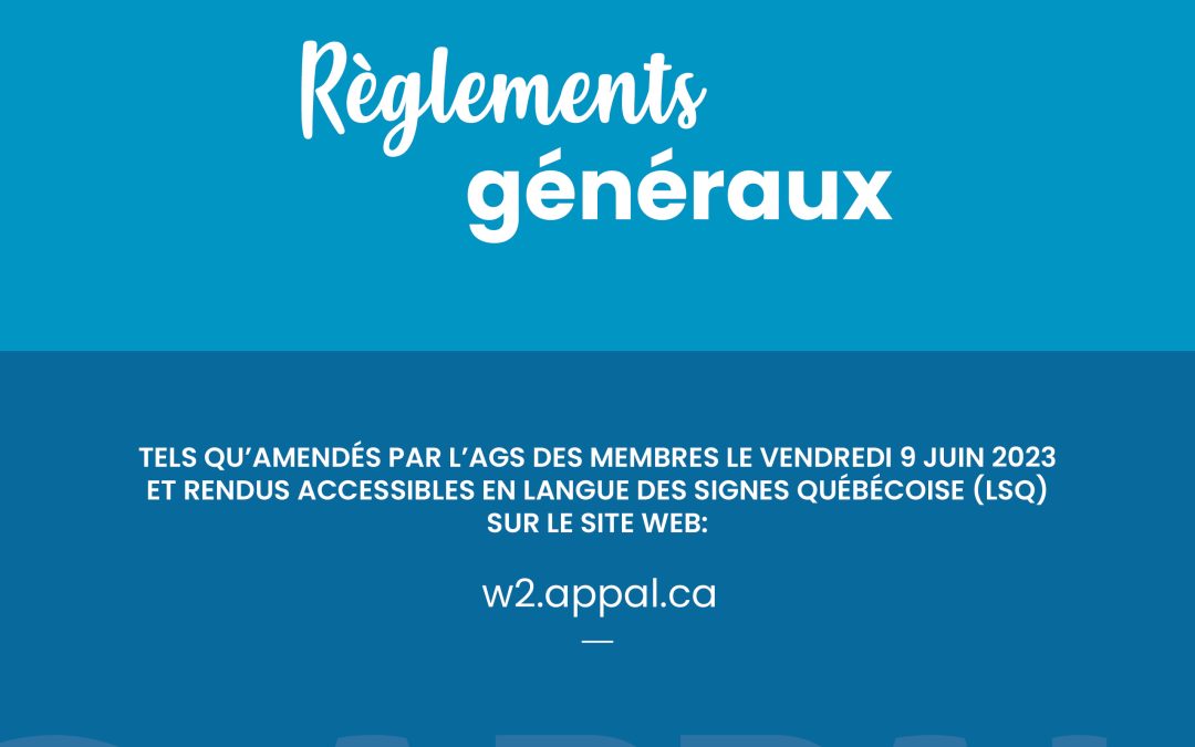 Règlements généraux juin 2023