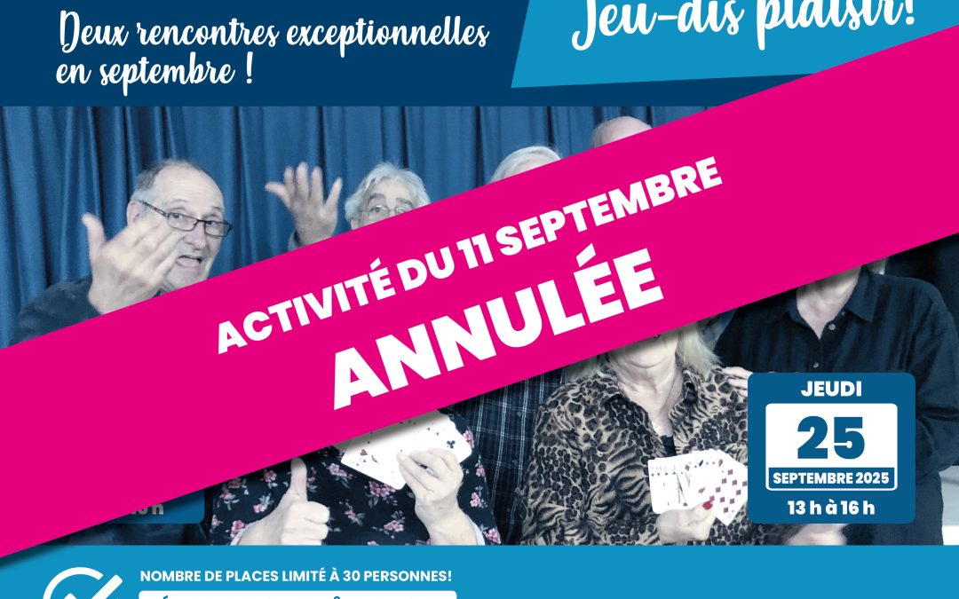 Jeu-dis plaisir – 11 septembre